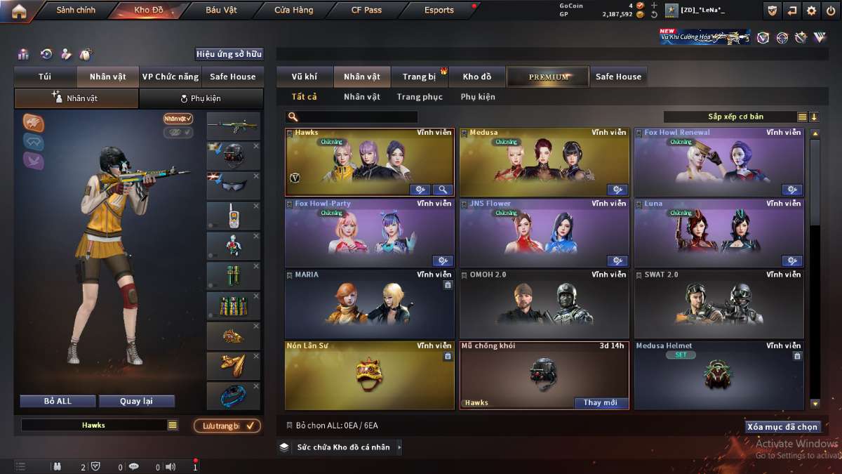 shop acc cf uy tin gia re